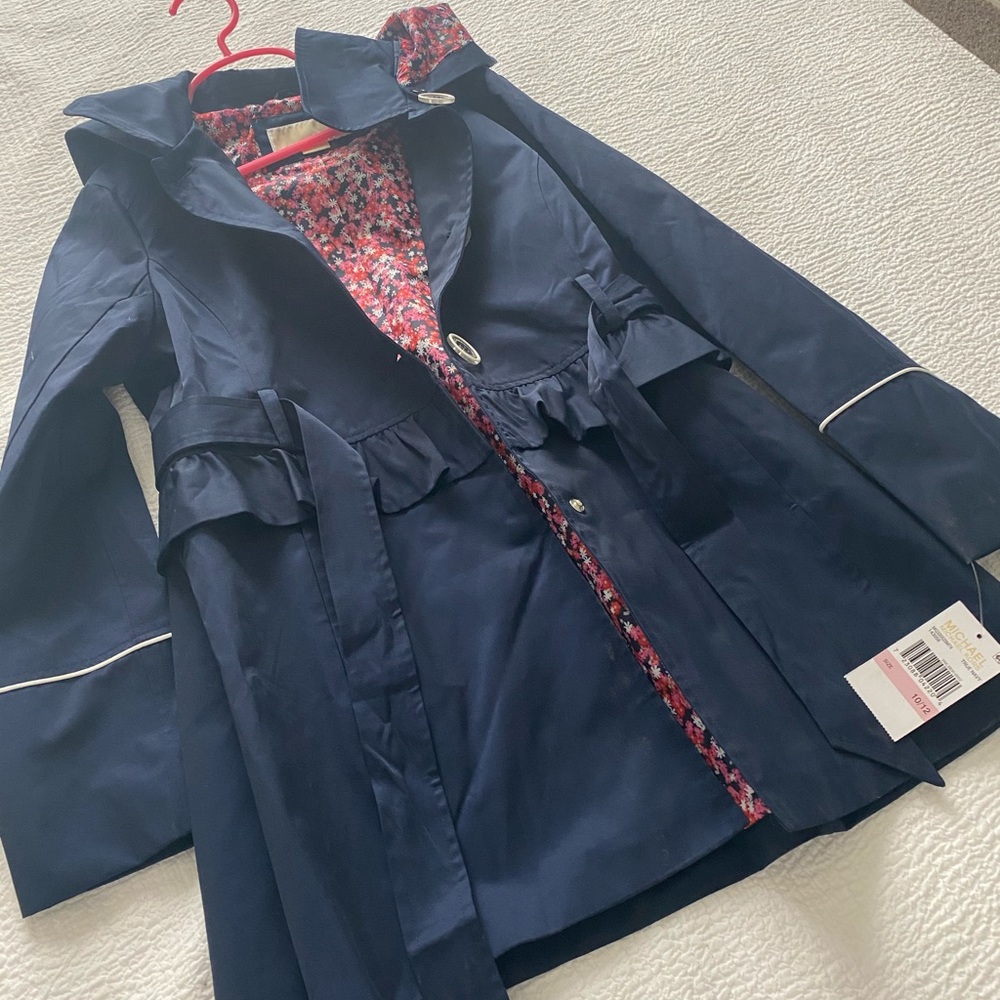 Michael Kors girls tench coat with belt